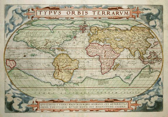 ORTELIUS,A., Typus Orbis Terrarum, antique map, old maps