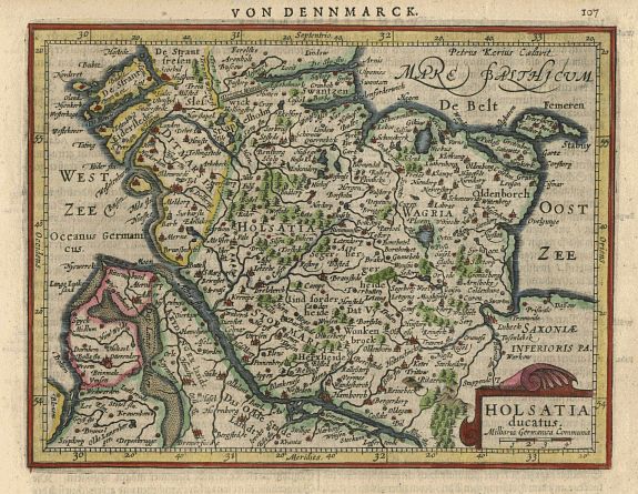 MERCATOR,G./ HONDIUS,J., Holsatia ducatus, antique map, old maps