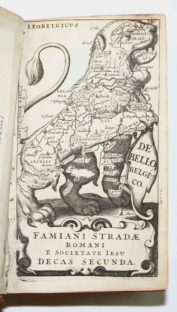 STRADA,F., Famiani Strad Romani E Societate Jesu De Bello Belgico Decas Secunda, antique map, old maps