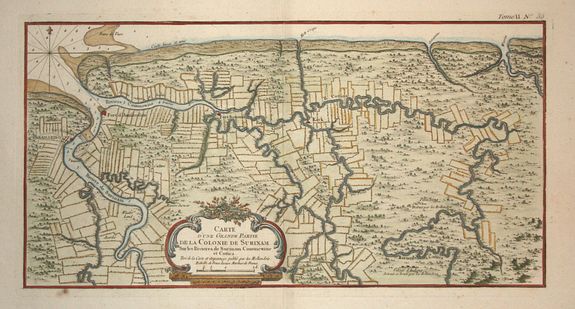 BELLIN,J.N., Carte d'une Grande Partie de la Colonie de Surinam. , antique map, old maps