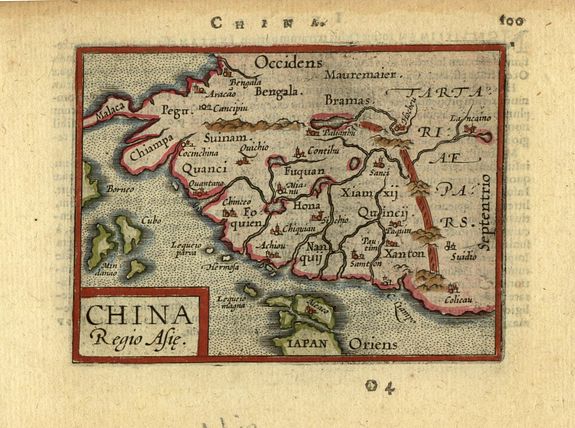 ORTELIUS, A., China, Regio Asiae., antique map, old maps