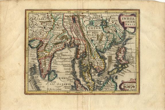 CLUVER,P., india orientalis., antique map, old maps
