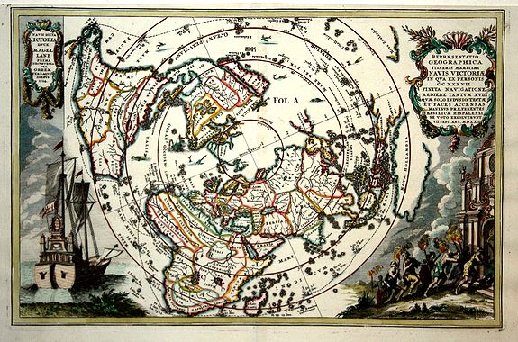 SCHERER, H., Repraesentatio Geographica Itineris Maritimi Navis Victoriae.., antique map, old maps