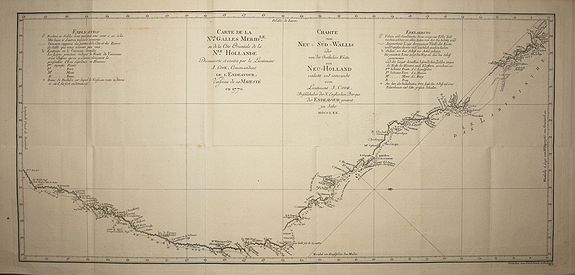 COOK, J., Carte de la Nle. Galles Meridle., antique map, old maps