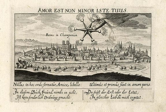 MEISNER, D., Reims, antique map, old maps