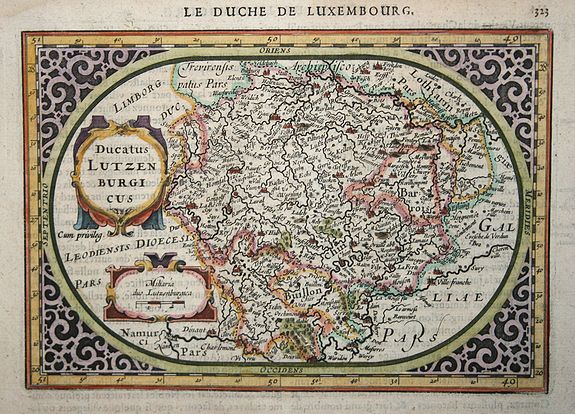 MERCATOR, G./ HONDIUS,J., Ducatus Lutzenburgicus, antique map, old maps