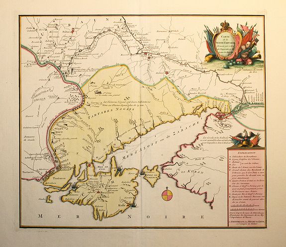 LETH, H. de, Carte de la Petite Tartarie.., antique map, old maps