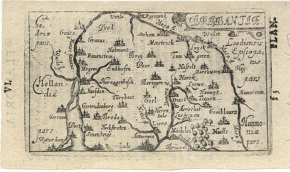 BUCELIN, Brabantia, antique map, old maps