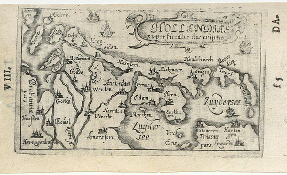 BUCELIN, Hollandiae, antique map, old maps