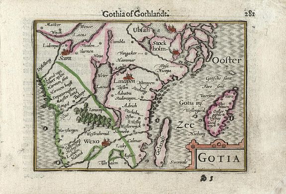 LANGENES, B., Gotia, antique map, old maps