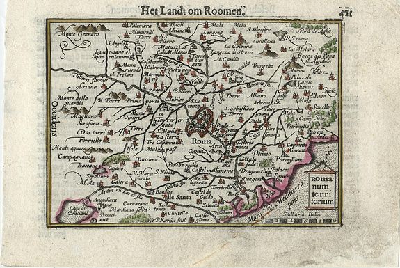 LANGENES, B., Romanum territorium, antique map, old maps