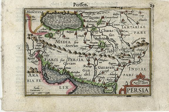 LANGENES, B., Persia, antique map, old maps