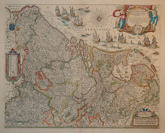 BLAEU, W., Novus XVII Inferioris Germanie Provinciarum Typus, antique map, old maps