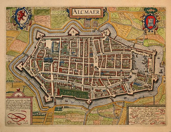 GUICCIARDINI, L., Alcmaer, antique map, old maps