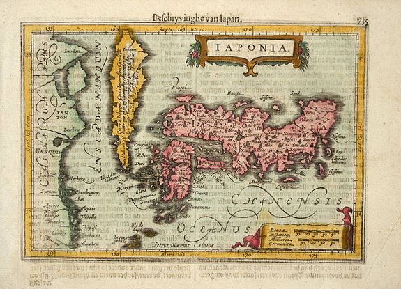 MERCATOR,G./ HONDIUS,J., IAPONIA, antique map, old maps