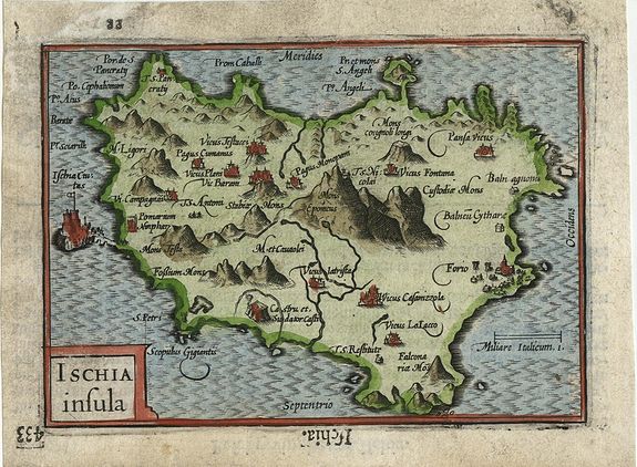 LANGENES, B., Ischia insula, antique map, old maps