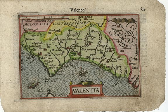 LANGENES, B., Valentia, antique map, old maps