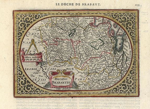 MERCATOR,G./ HONDIUS,J., Ducatus Brabantiae, antique map, old maps