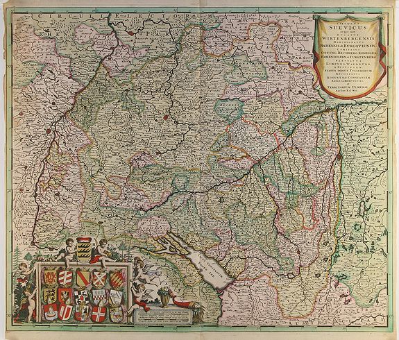 WIT,F. de., Circulus Suevicus.., antique map, old maps