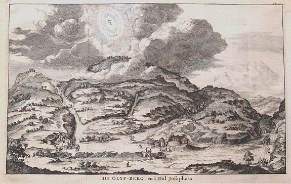 HALMA, F., De Olyf-Berg en 't Dal Josaphats., antique map, old maps