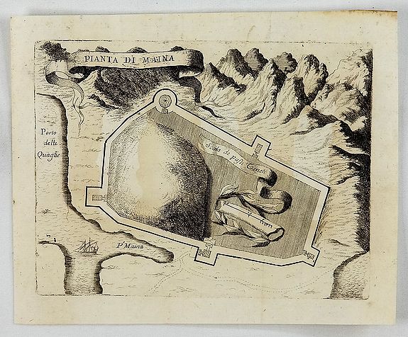 CORONELLI, V., Pianta di Maina., antique map, old maps