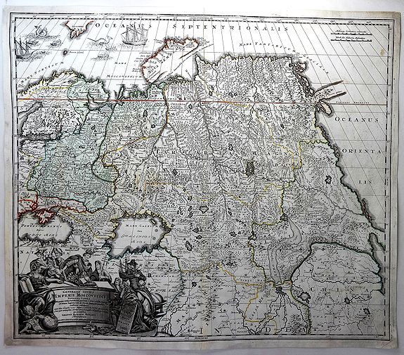 HOMANN HEIRS., Generalis Totius Imperii Moscovitici Novissima Tabula. . ., antique map, old maps