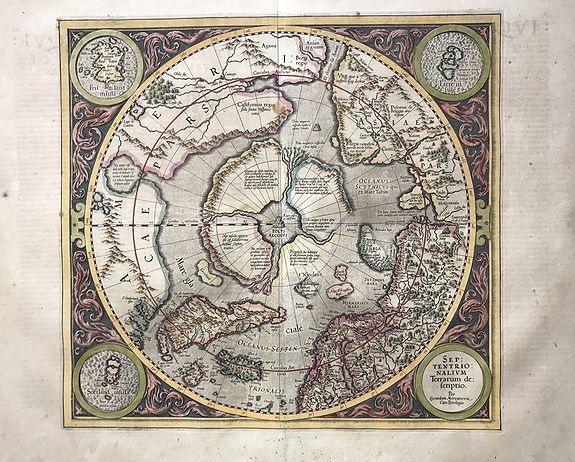 MERCATOR, G., Septentrionalium Terrarum descriptio., antique map, old maps