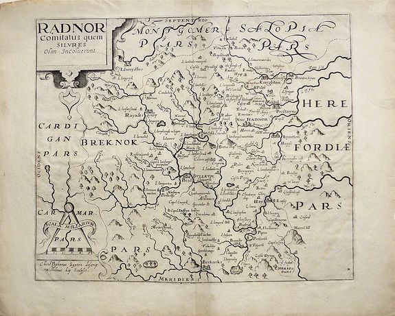 SAXTON, C. / KIP, W. , Radnor Comitatus quem Silvres. , antique map, old maps