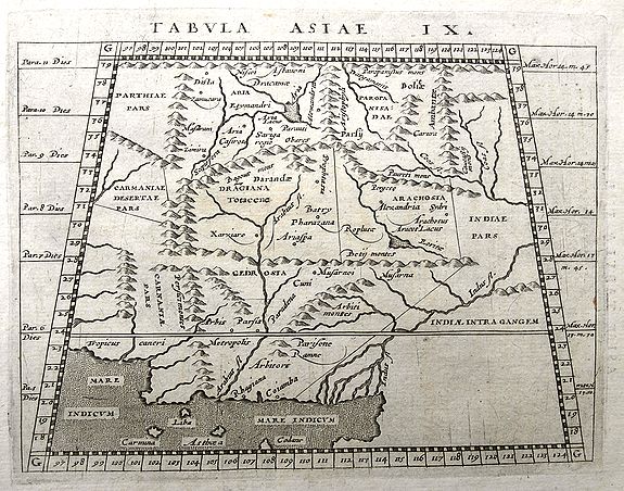 JANSSON, J., Tabula Asiae IX., antique map, old maps