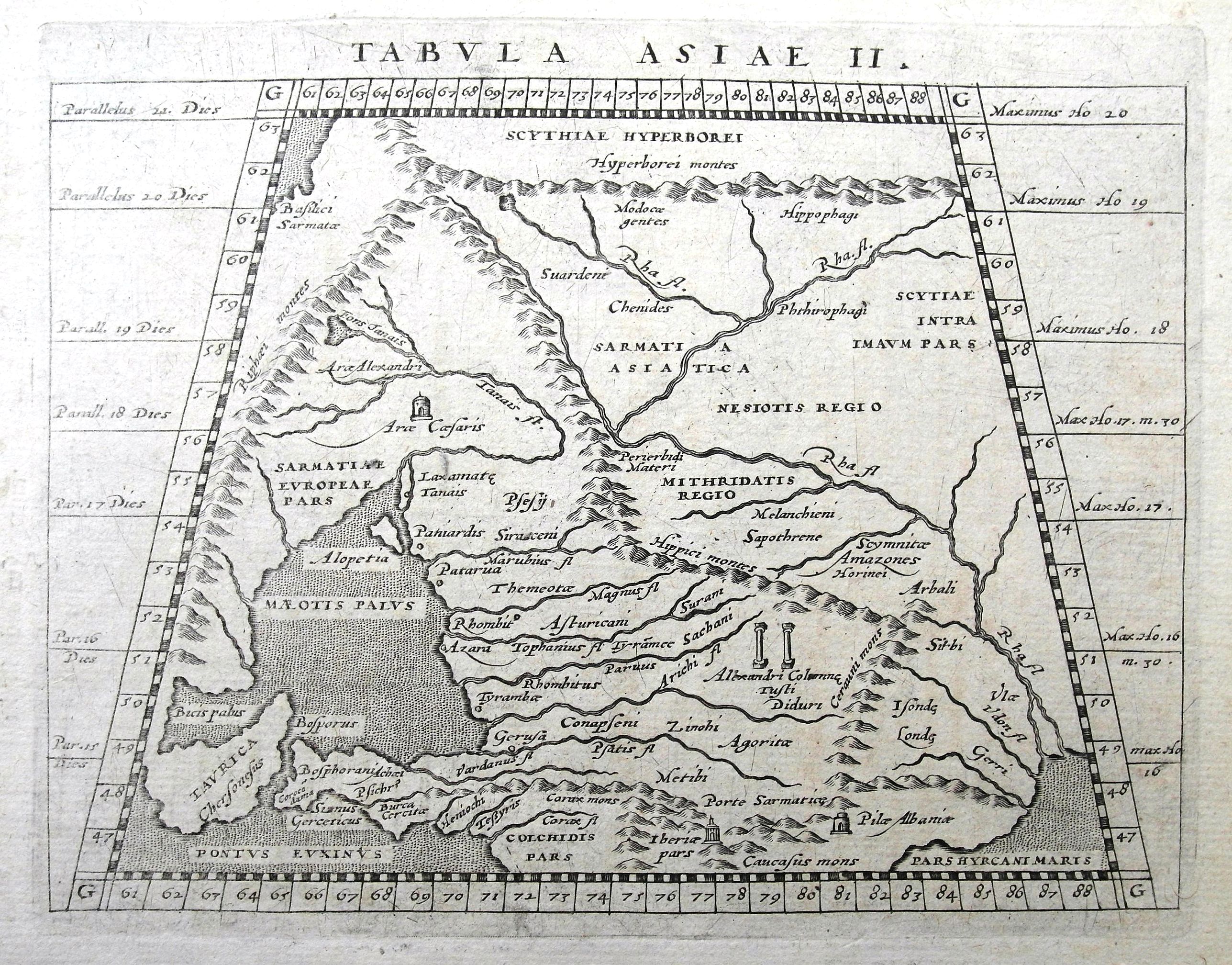 JANSSON, J., Tabula Asiae II., antique map, old maps