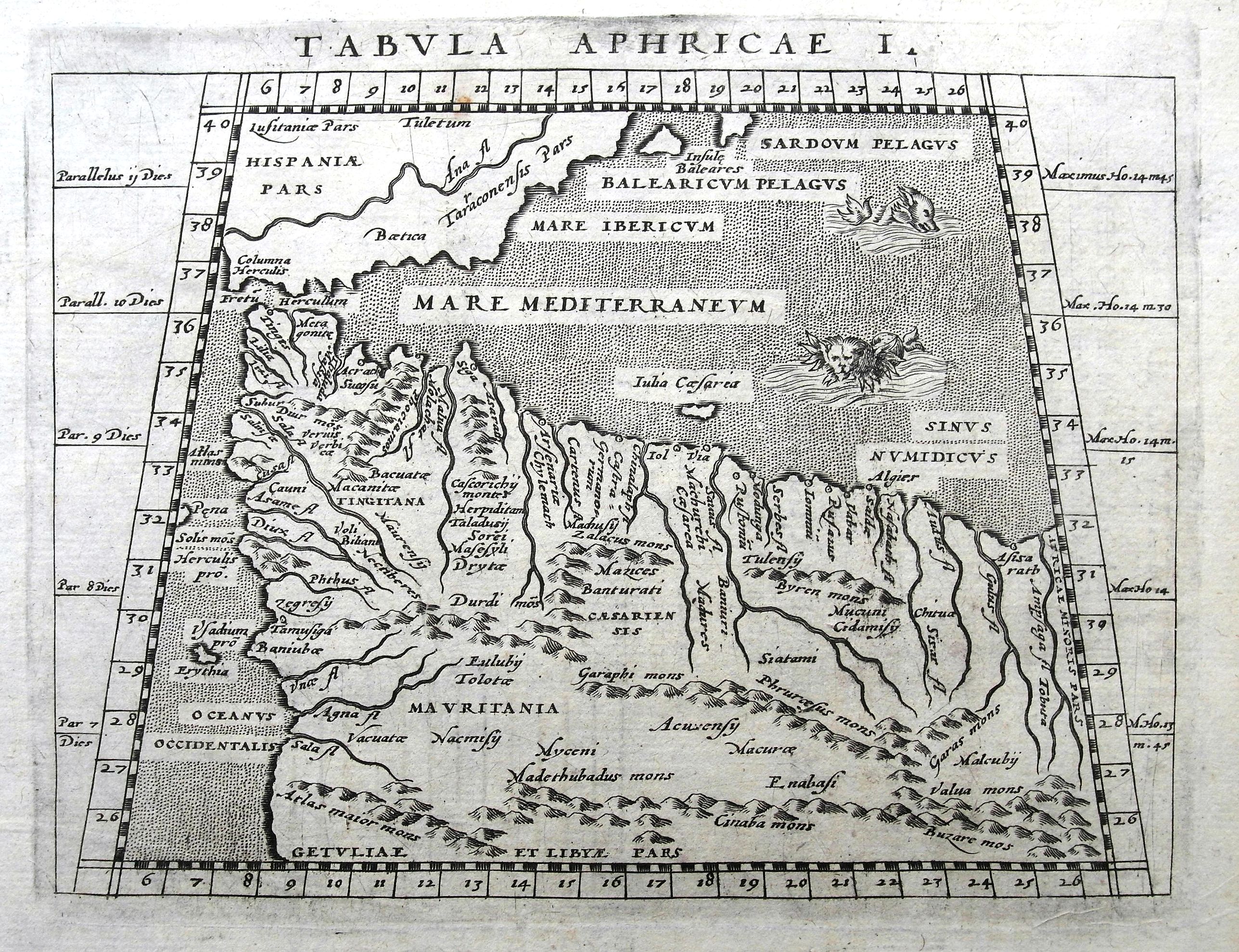JANSSON, J., Tabula Aphricae I., antique map, old maps