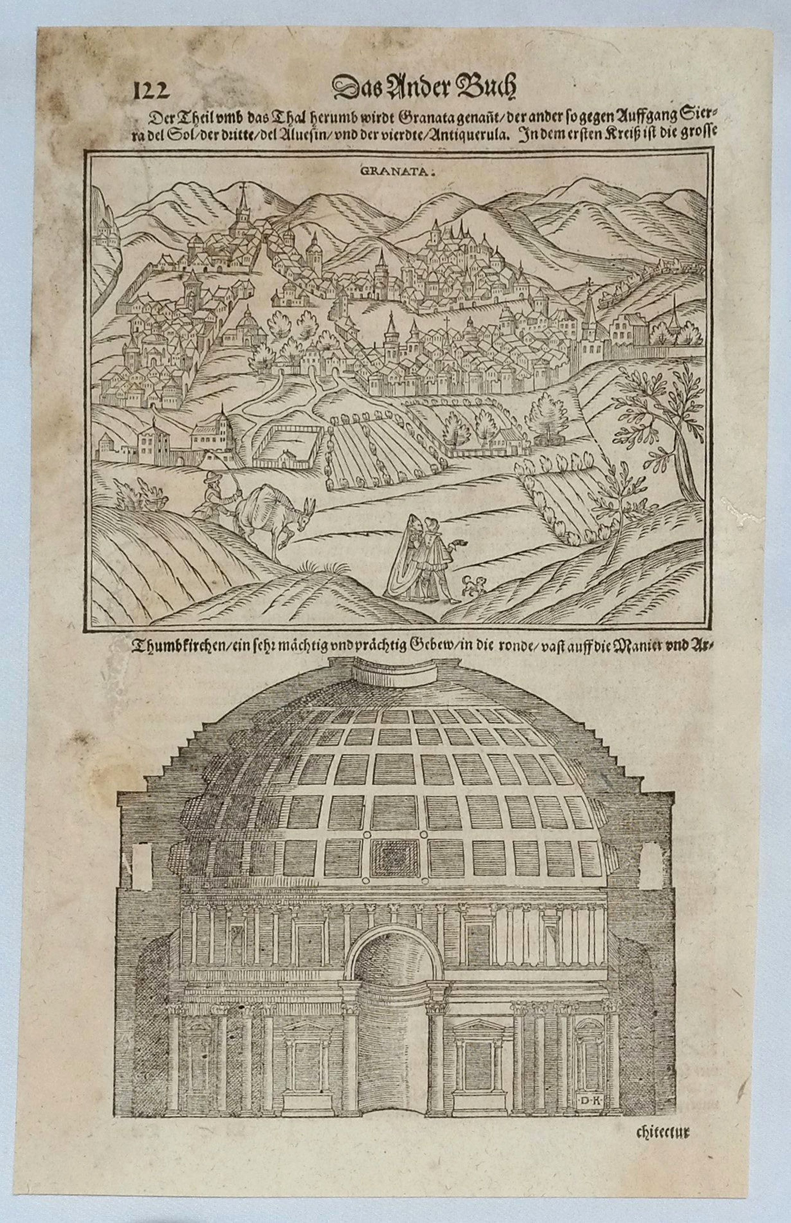 MÜNSTER, S., Granata., antique map, old maps