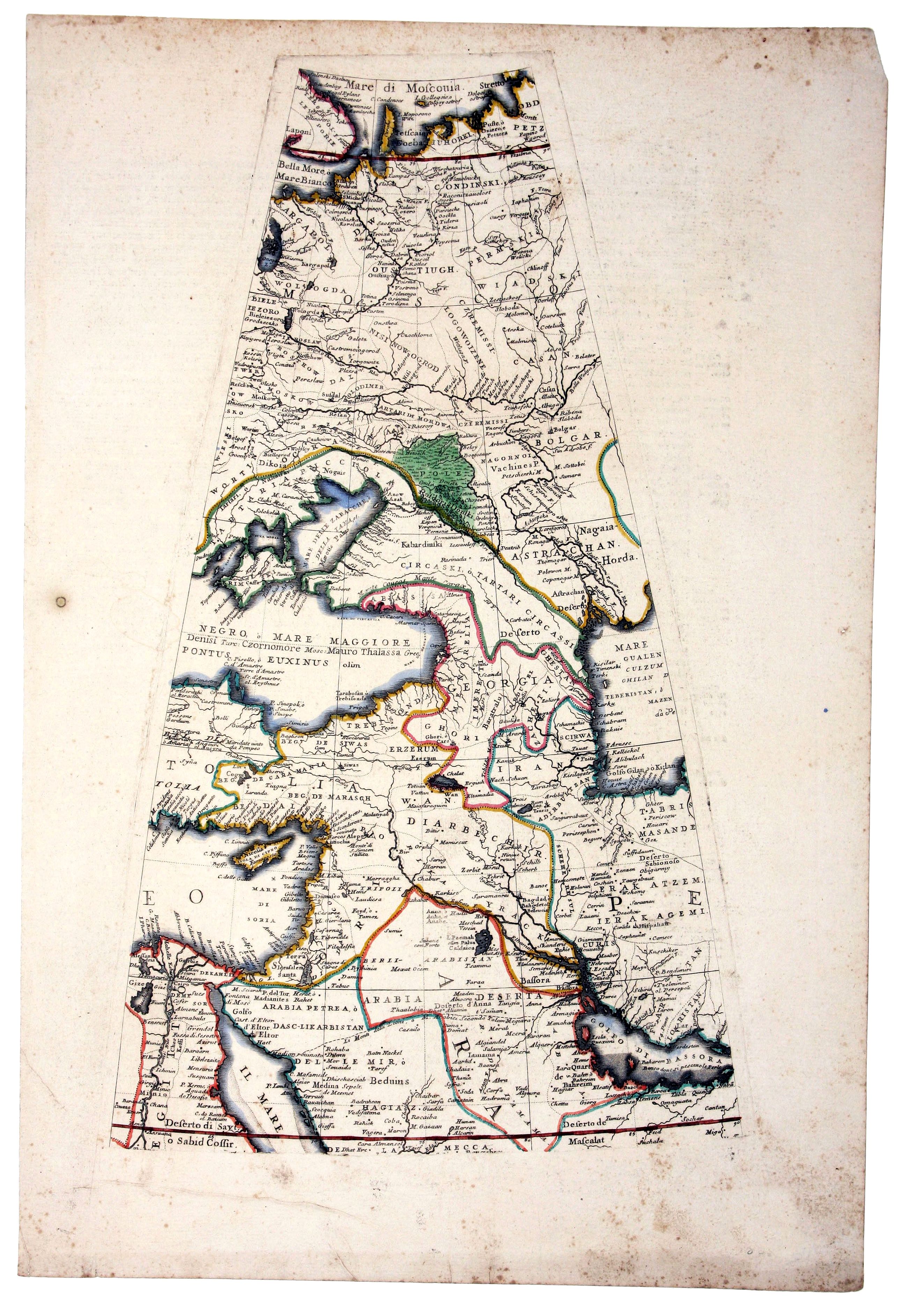 CORONELLI, V. , (Fascinating Globe Gore of Russia and the Middle East.), antique map, old maps