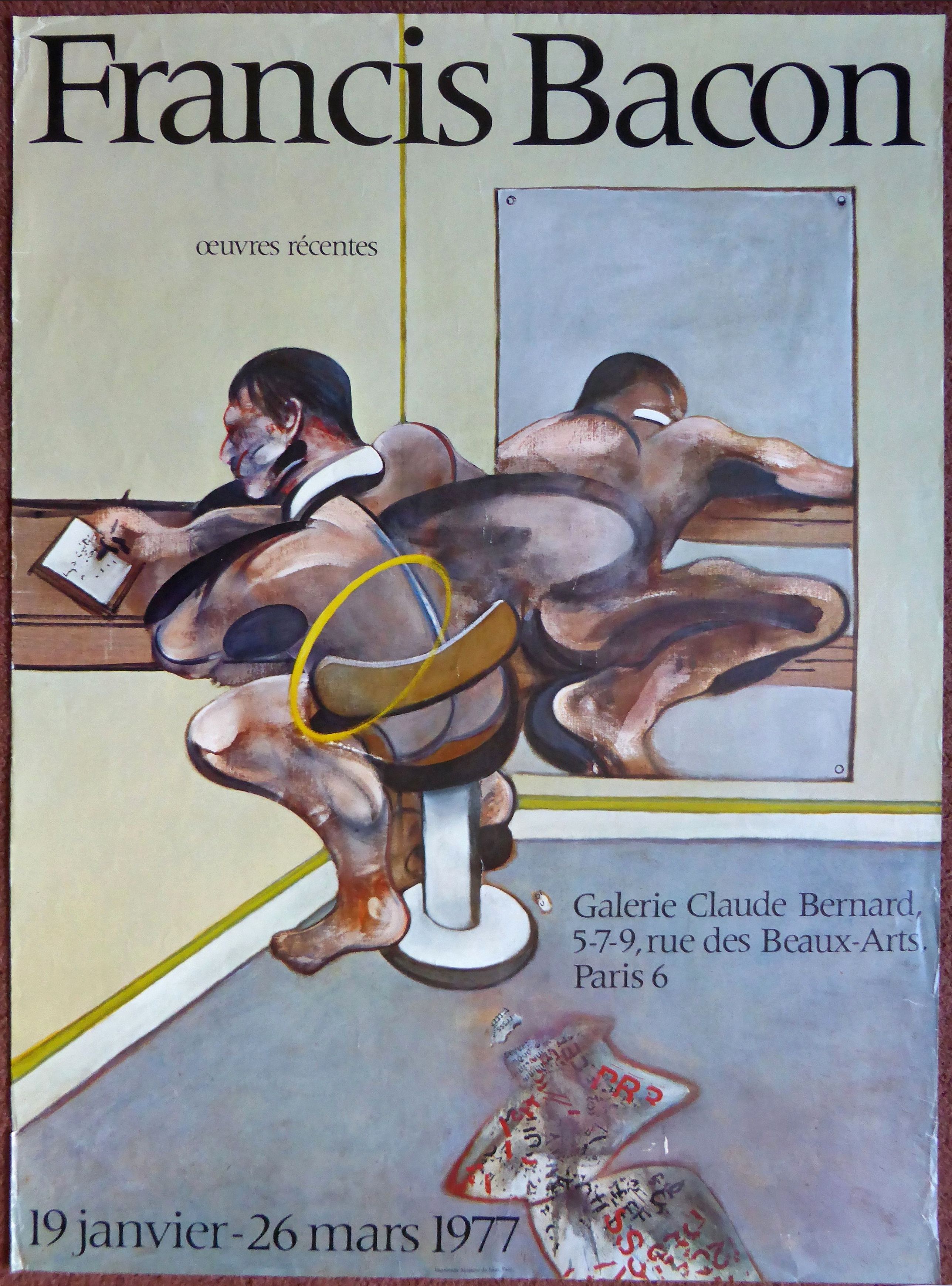 BACON, Francis. , Francis Bacon - oeuvers recentes - Galerie Claude Bernard - Paris 19 janvier - 26 mars 1977., antique map, old maps