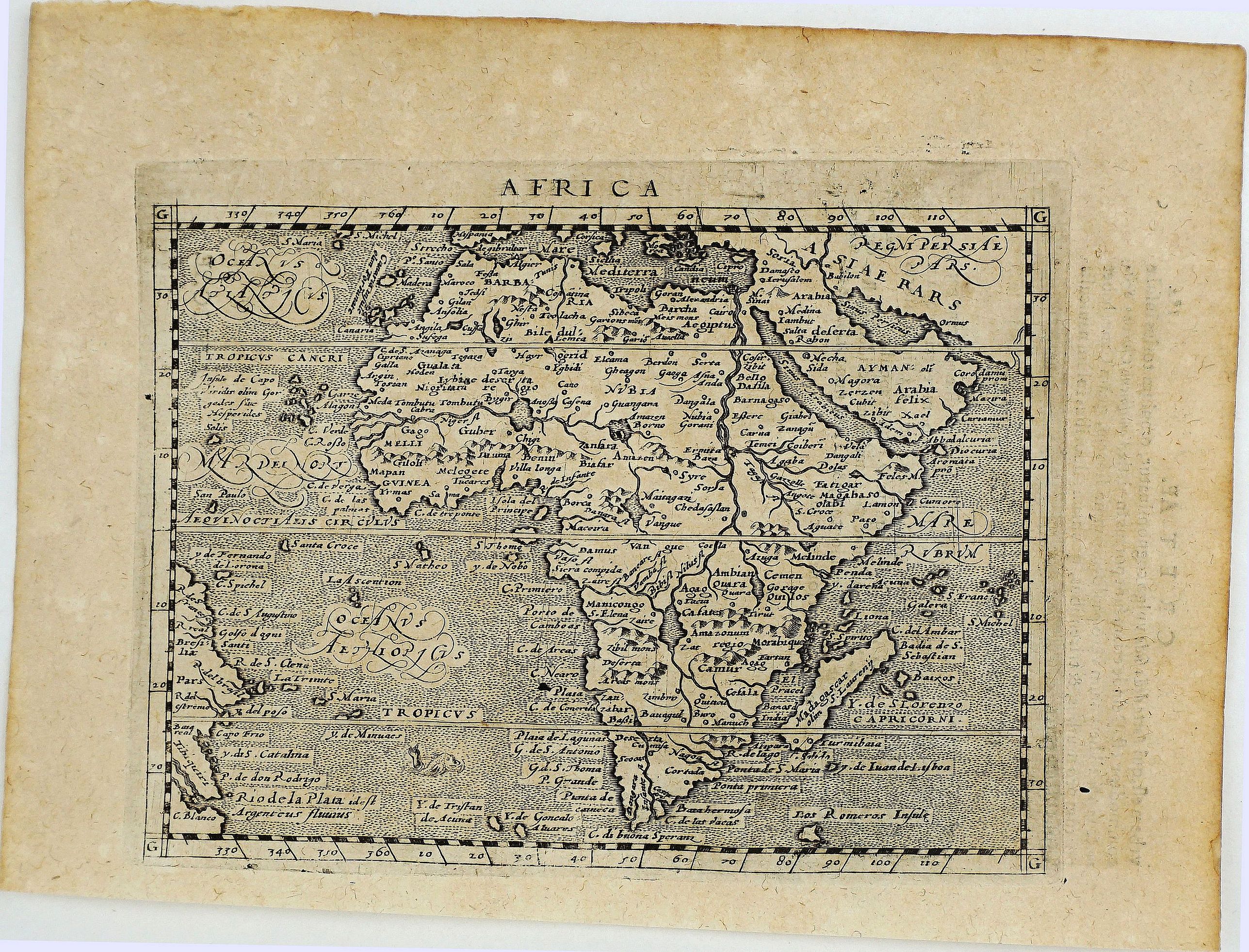 MAGINI, G. A., Africa., antique map, old maps