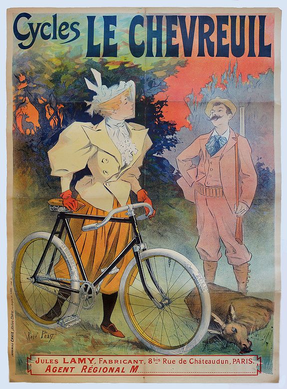 PEAN, R., Cycles Le Chevreuil . . ., antique map, old maps