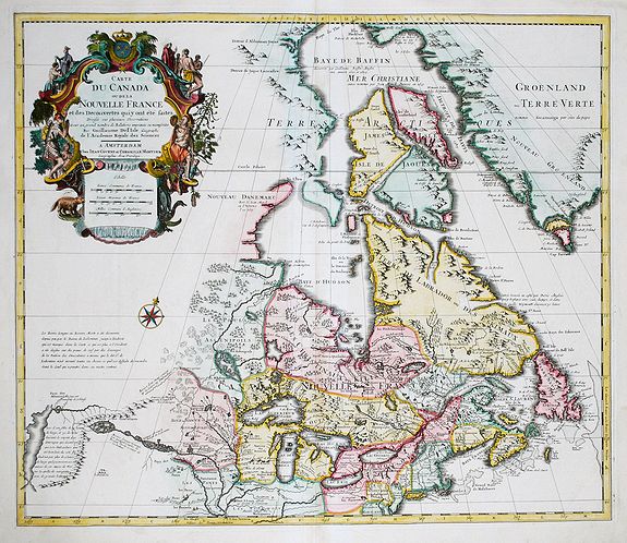 COVENS, P. / MORTIER, C., Carte du Canada ou de la Nouvelle France. . ., antique map, old maps