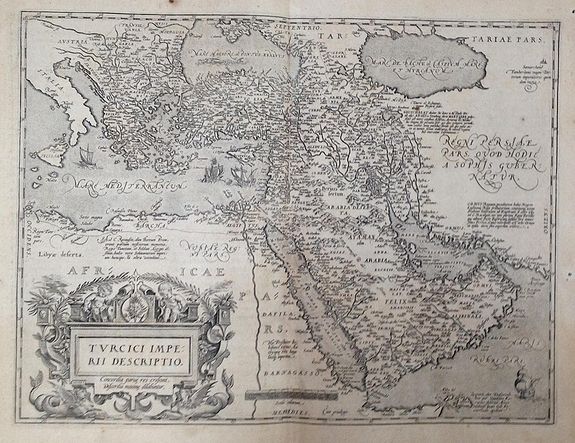 ORTELIUS, A., Turcici imperii descriptio., antique map, old maps