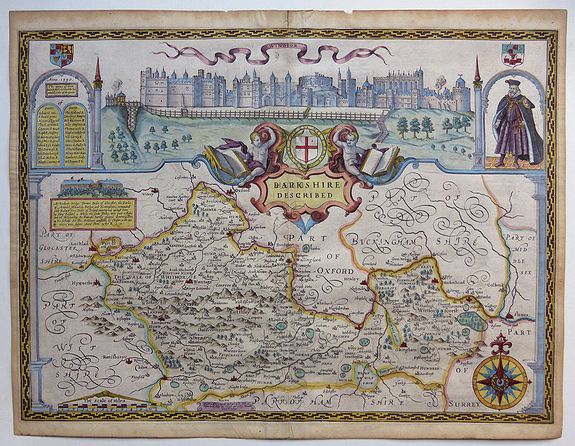 SPEED, John., Berkshire Described. , antique map, old maps