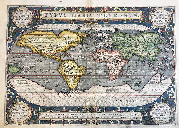 ORTELIUS, Abraham. , Typus Orbis Terrarum., antique map, old maps