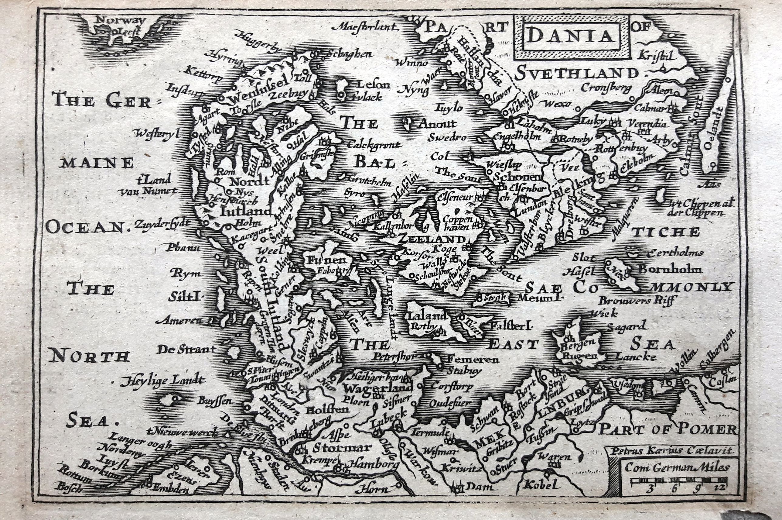 KEERE, P. v. d., Dania., antique map, old maps