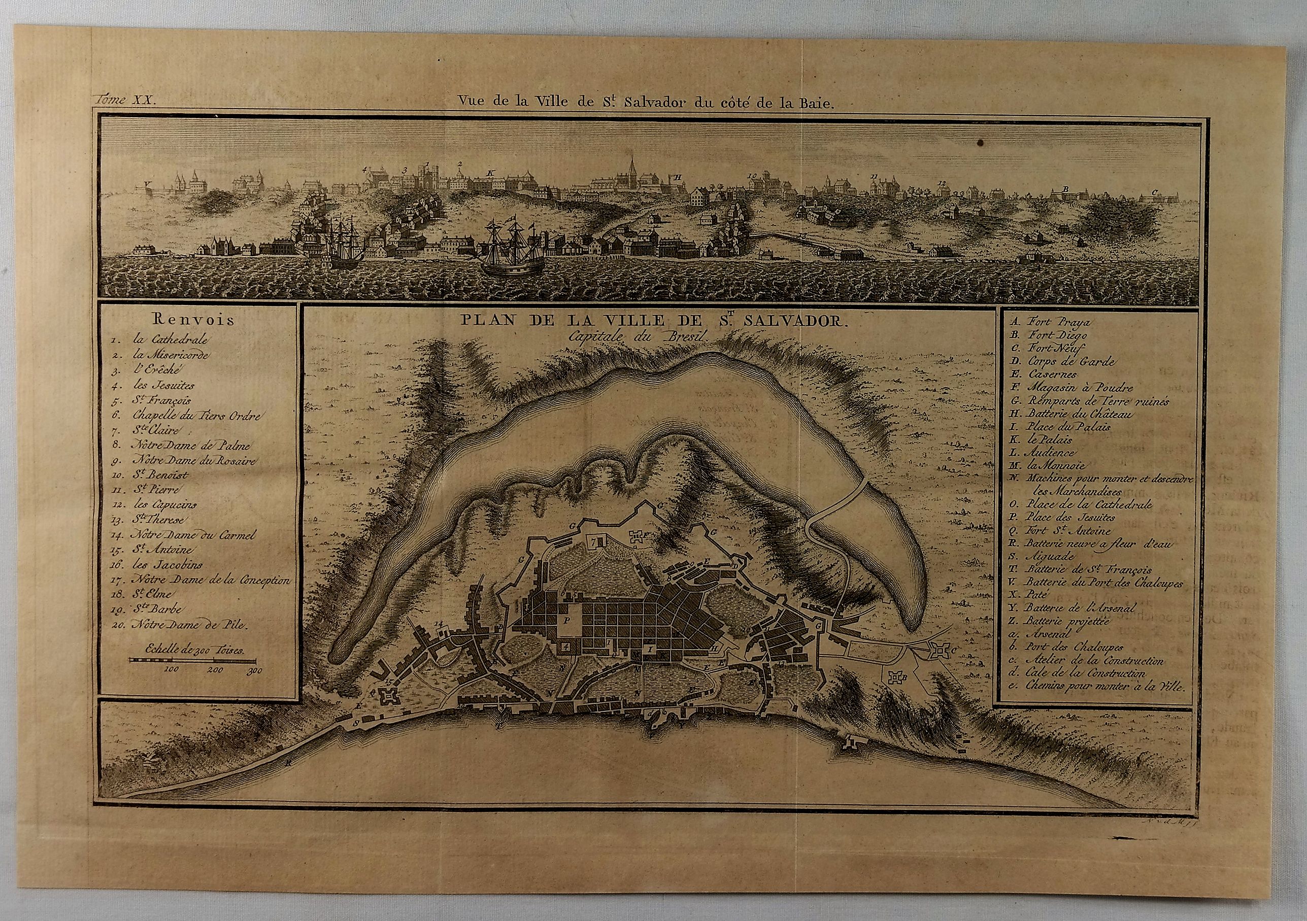 BELLIN, J., Plan de la Ville de St. Salvador., antique map, old maps