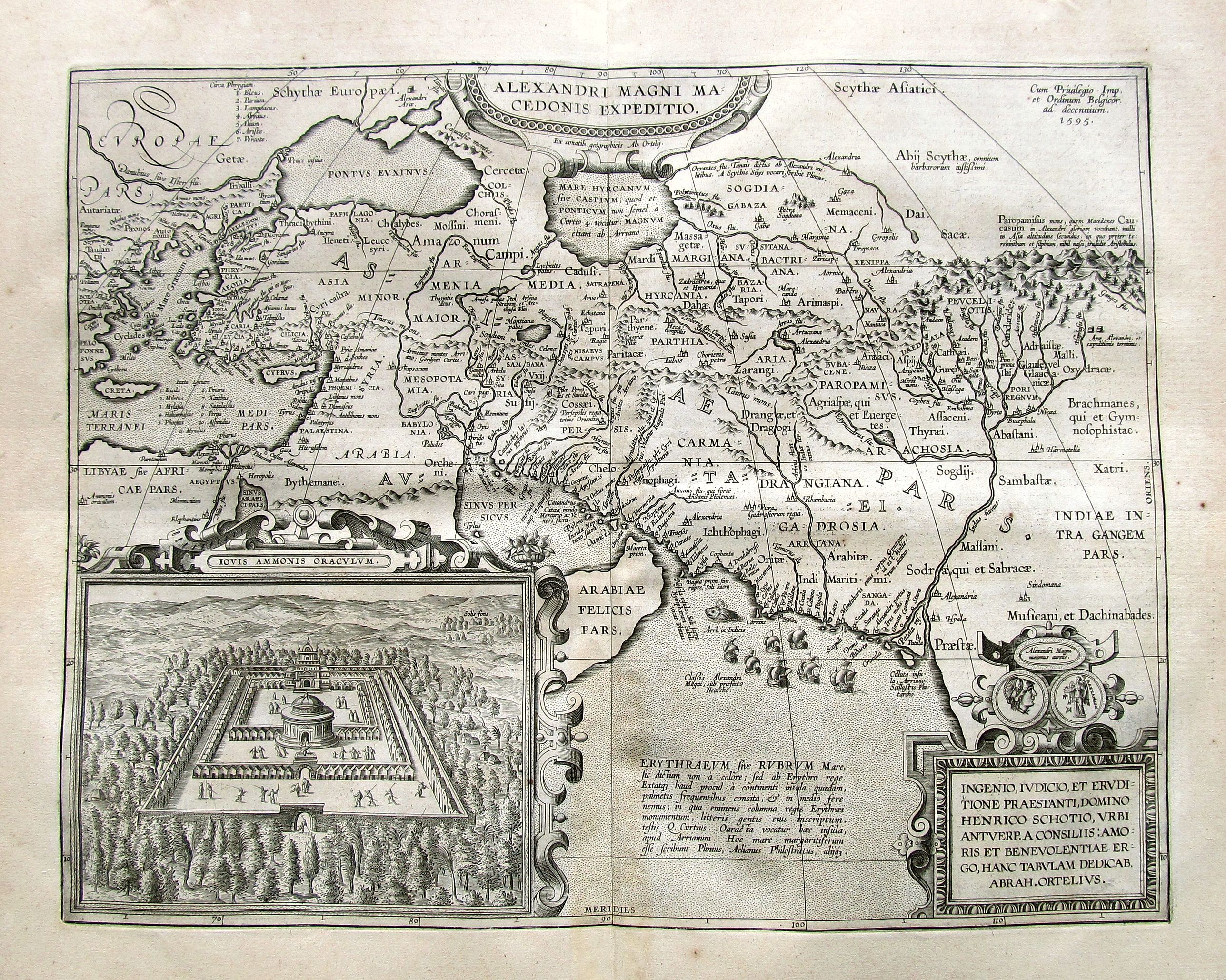ORTELIUS, A., Alexandri Magni Macedonis Expeditio, antique map, old maps