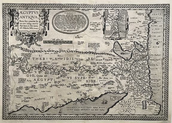 ORTELIUS A. / VRIENTS J.B., Aegyptus Antiqua Terra suis contenta bonnis. . . , antique map, old maps