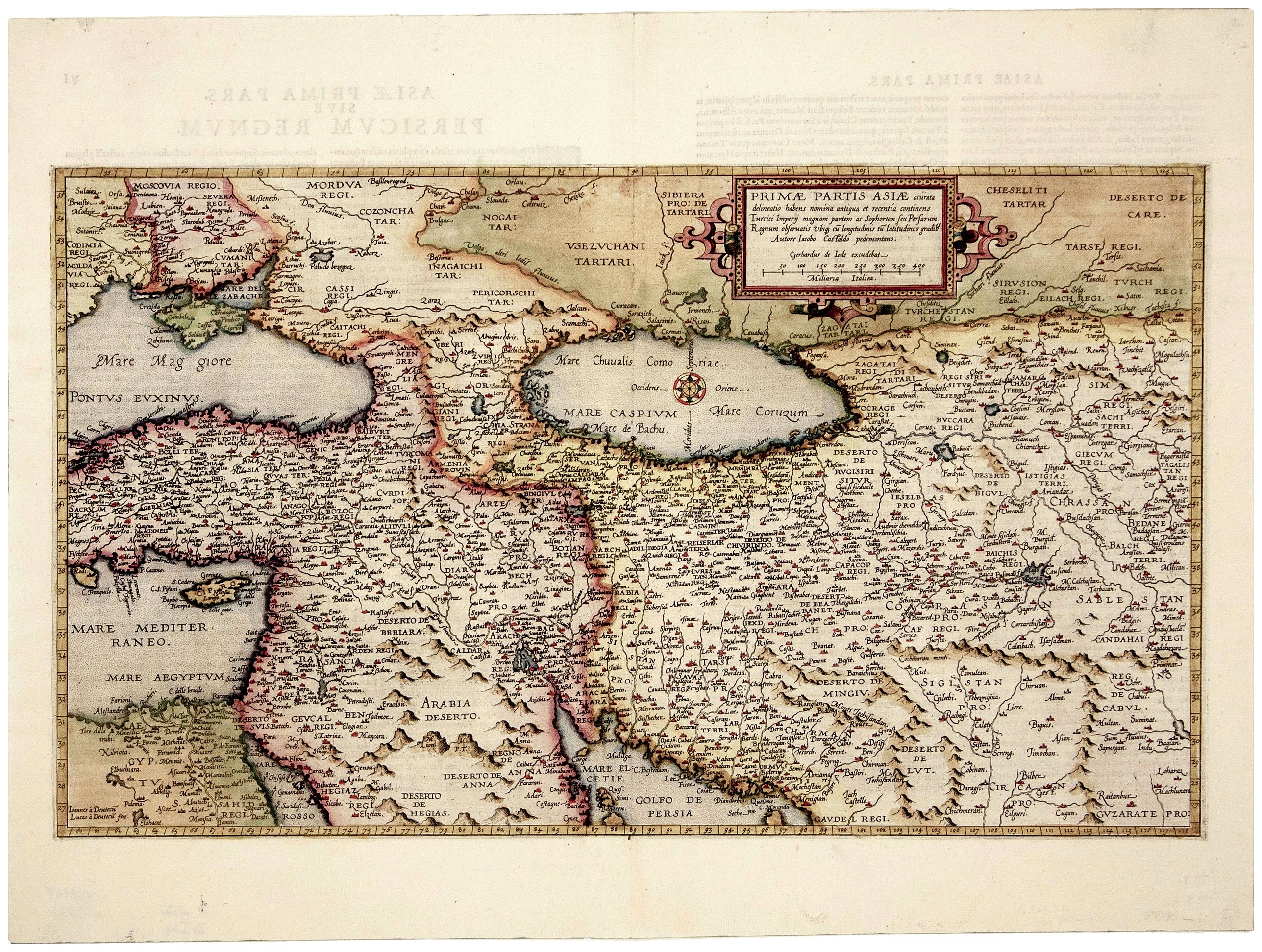 JODE, G. DE / GASTALDI, G. , Primae Partis Asiae., antique map, old maps