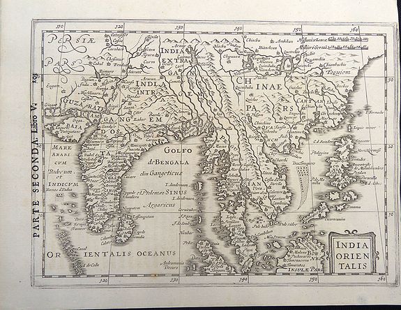 DE JONGE, Guglielmo, India Orientalis., antique map, old maps