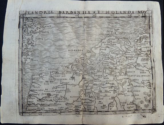 GASTALDI, Giacomo., Flandria, Barbantia e Holanda Nov(a)., antique map, old maps