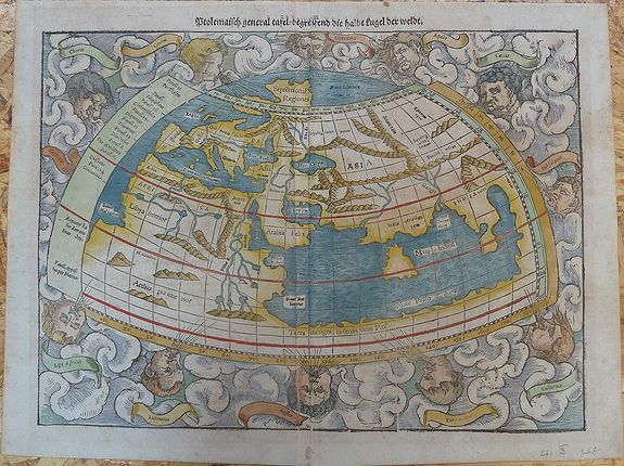 MÜNSTER, Sebastian., Ptolemaïsch General Tafel Begreiffend die halbe Kugel der Weldt., antique map, old maps