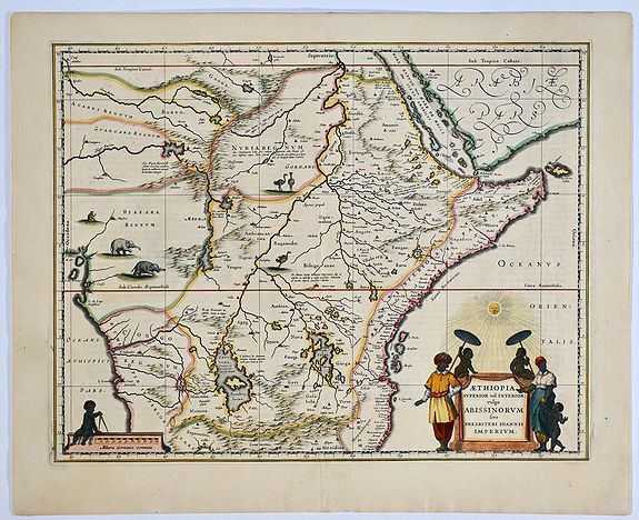 BLAEU, W., Aethiopia Superior vel Interior; vulgo Abissinorum.
, antique map, old maps