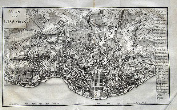 ENGEL, Plan von Lissabon., antique map, old maps